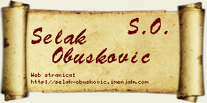 Selak Obušković vizit kartica